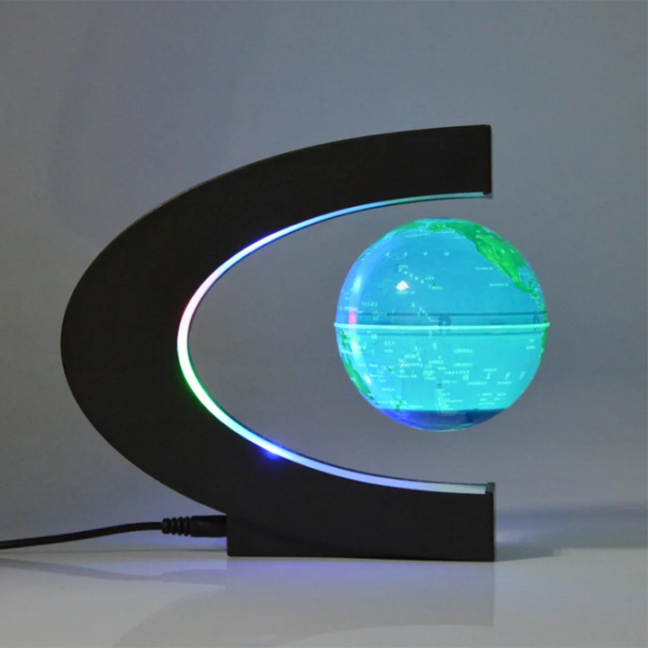 Magnetic Levitation Globe – C-Shaped Suspension with 3D Printing | Unique Creative Gift & Decorative Ornament