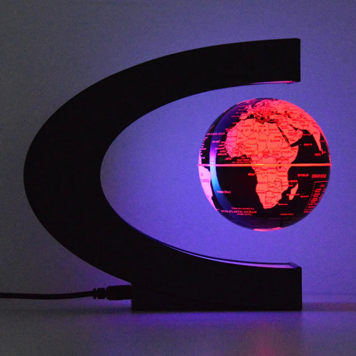 Magnetic Levitation Globe – C-Shaped Suspension with 3D Printing | Unique Creative Gift & Decorative Ornament