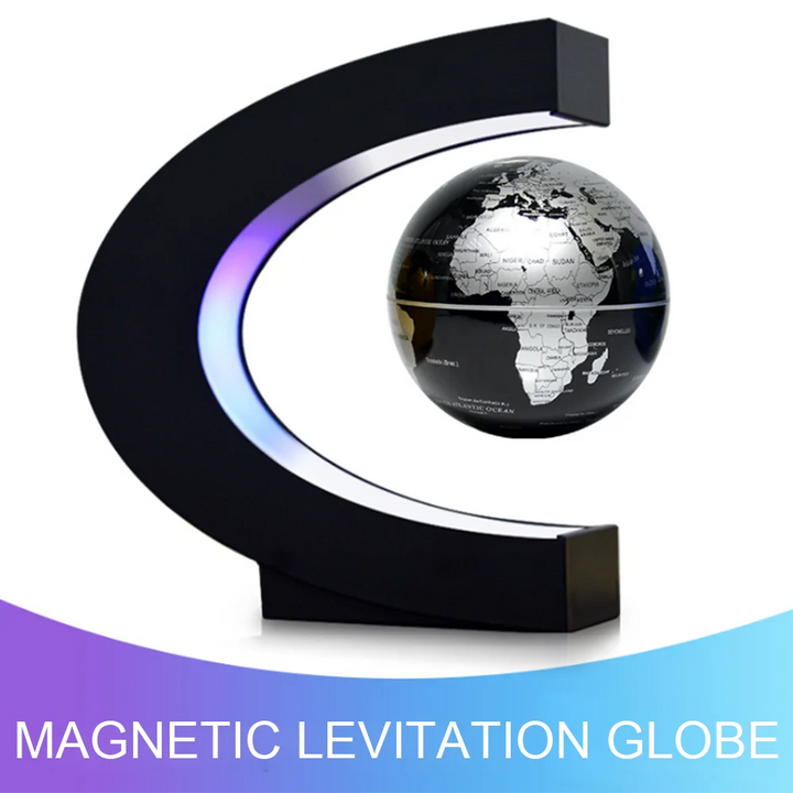 Magnetic Levitation Globe – C-Shaped Suspension with 3D Printing | Unique Creative Gift & Decorative Ornament