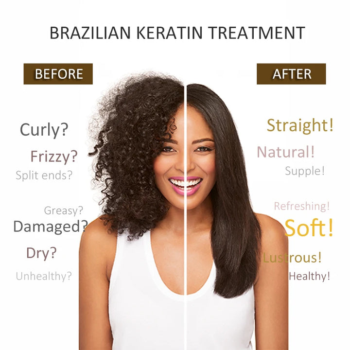 Professional Keratin Hair Treatment Cream - 300ml Straightening & Smoothing for Frizzy Hair