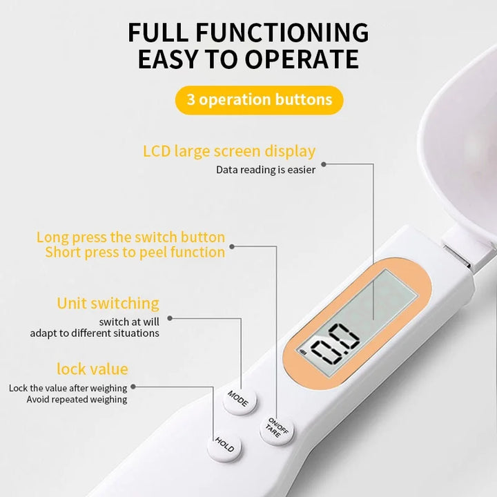 Electronic Kitchen Scale - 500g Capacity, 0.1g Precision LCD Digital Spoon for Food, Coffee, and Baking