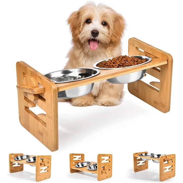 🐕 Adjustable Elevated Bowl for Dogs and Cats — Comfort and Style for Your Pet! 🐱