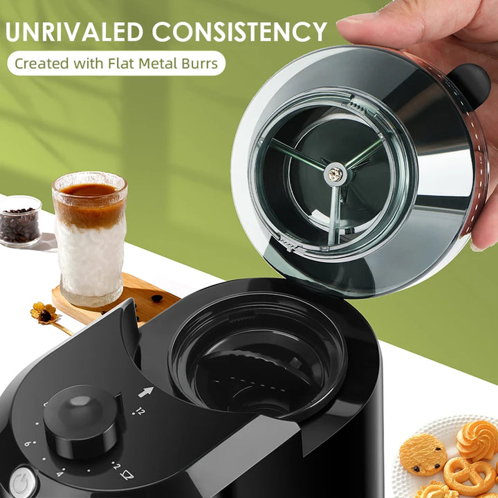 Wancle Electric Burr Coffee Grinder - Conical Burr Mill with 28 Precise Grind Settings, 220V/120V