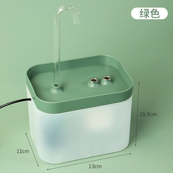 1500mL Ultra-Quiet USB Pet Water Fountain – Automatic Recirculating Filter for Cats