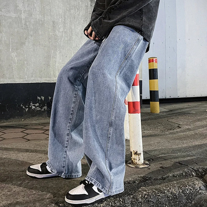 Men's Loose Streetwear Jeans – Wide-Leg Relaxed Fit