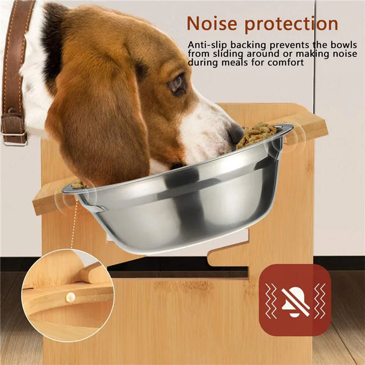 🐕 Adjustable Elevated Bowl for Dogs and Cats — Comfort and Style for Your Pet! 🐱